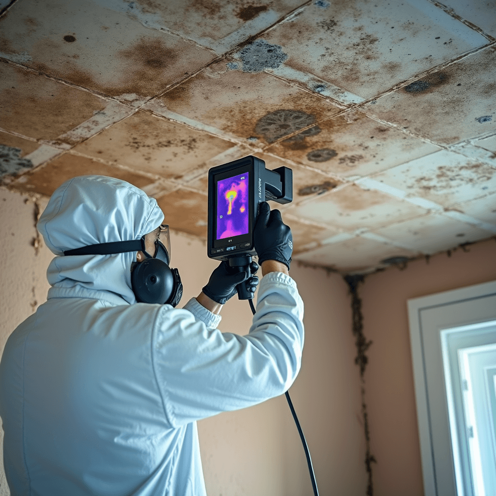 Mold Remediation Expert conducting a mold remediation in Clarksville USA